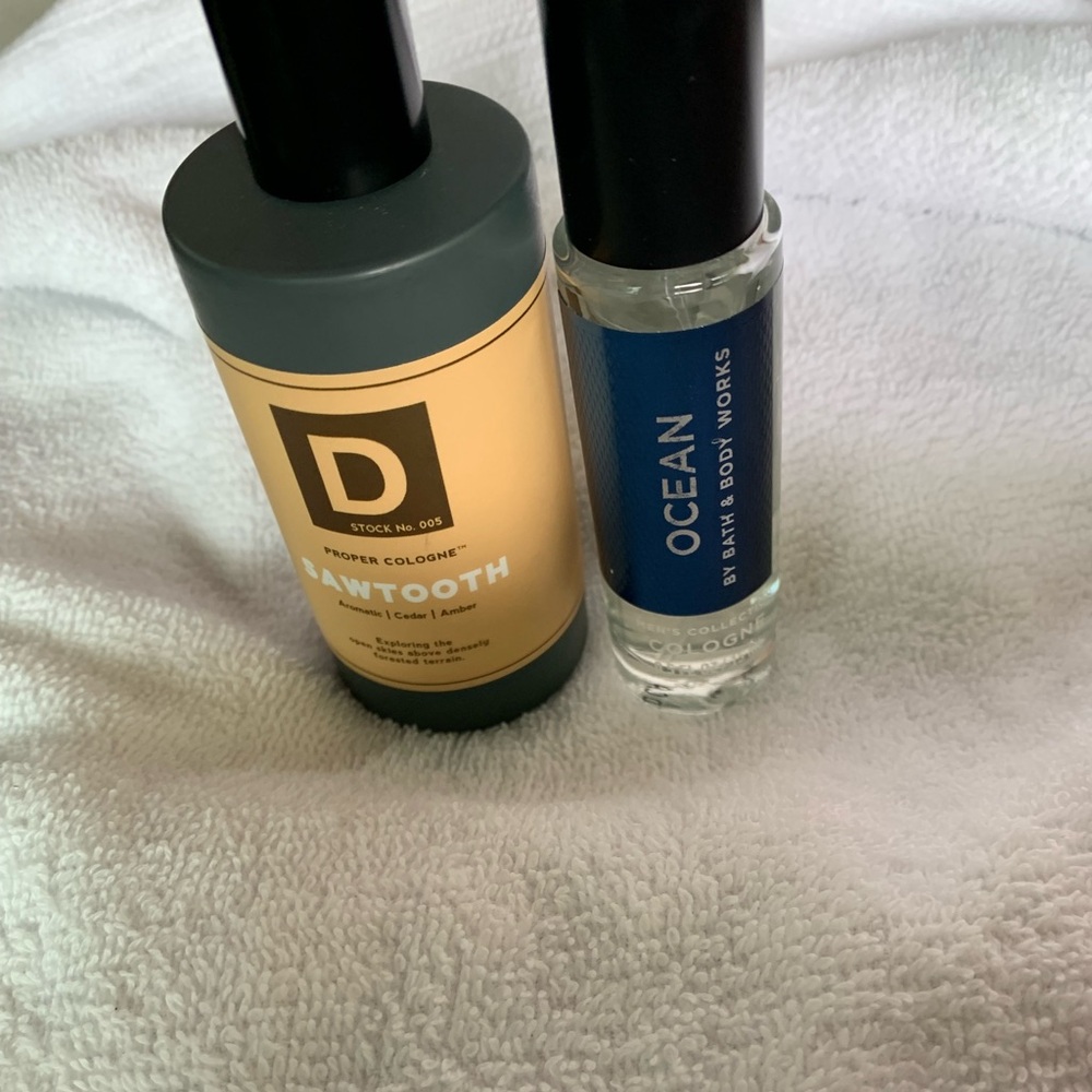 Bath & Body Works Sawtooth & Ocean Men’s Fragrance Set — Yellow and Blue